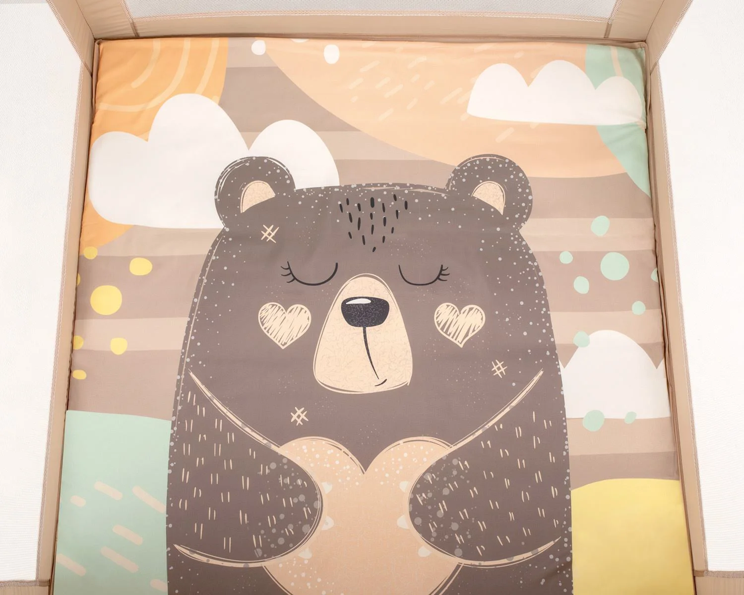 Tarc pentru copii KikkaBoo Enjoy Beige Bear foto
