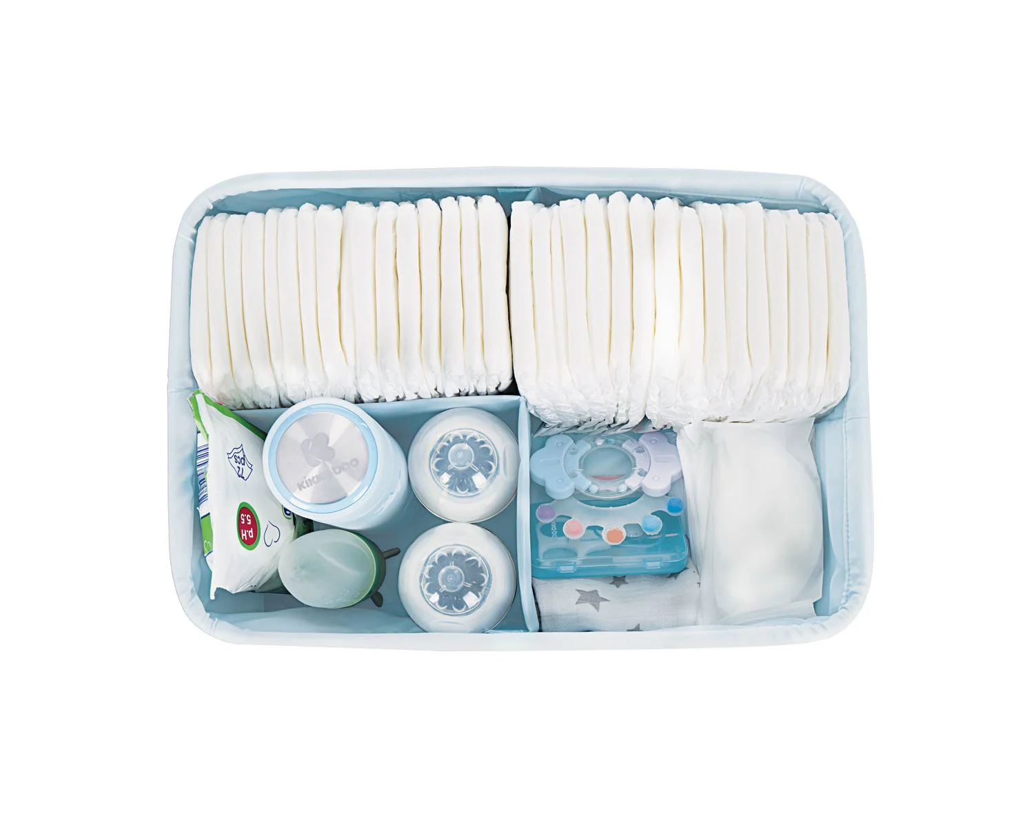 Geanta-organizator pentru scutece si accesorii KikkaBoo Bear with me Blue