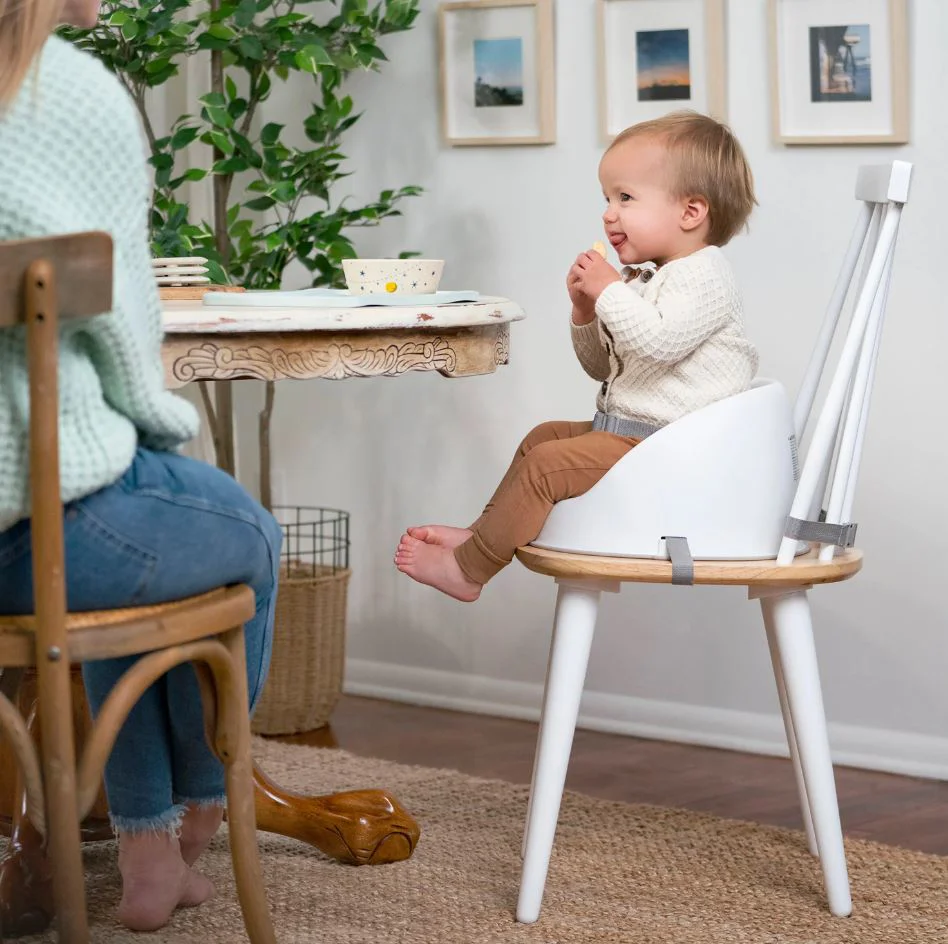 Scaun de masa si booster Ity by Ingenuity My Spot Easy-Clean Oat