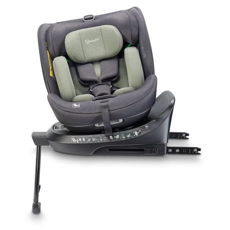 Scaun auto rotativ cu isofix BabyGo MOVE 360 Green, 40-150 cm, certificat R129