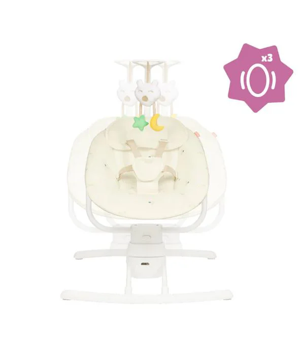 Leagan cu balansare stanga-dreapta Badabulle Crem foto