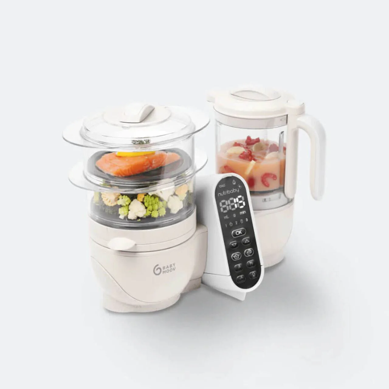 Многофункциональный кухонный комбайн 5 в 1 Babymoov Nutribaby+ Mineral Beige