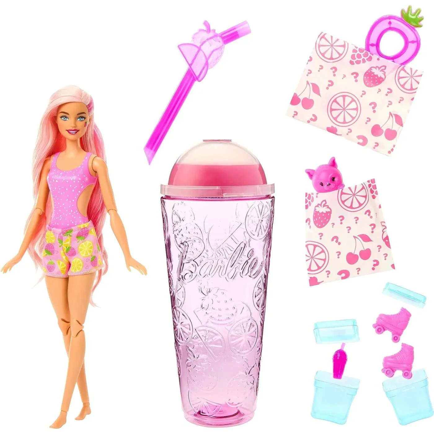 Papusa Barbie Pop Reveal Limonada cu capsuni Fruit Series foto