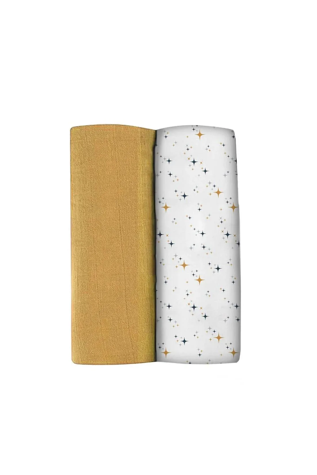 Муслиновые пеленки Beaba Honey Yellow/Starry Night, 120x120 см, 2 шт. foto