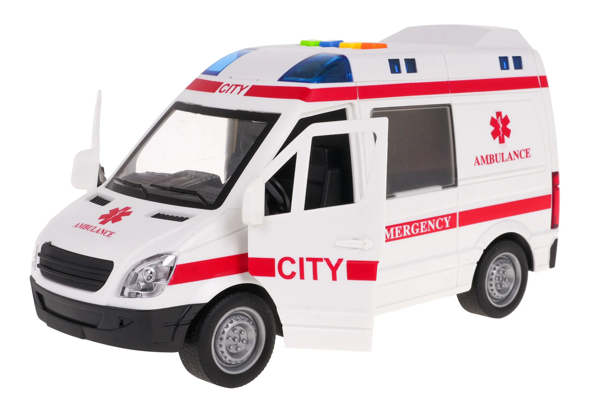 Masina cu inertie Wenyi Ambulanta, 1:16 foto
