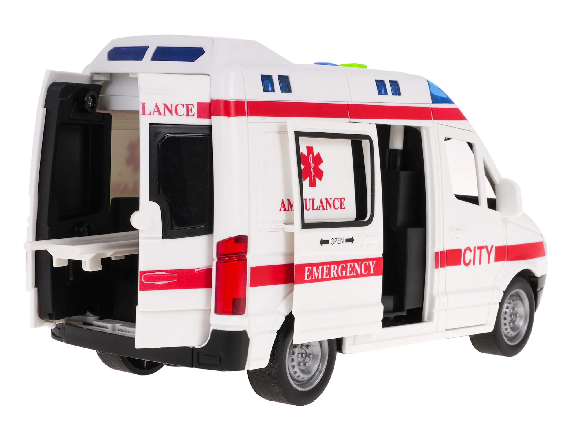 Masina cu inertie Wenyi Ambulanta, 1:16 foto