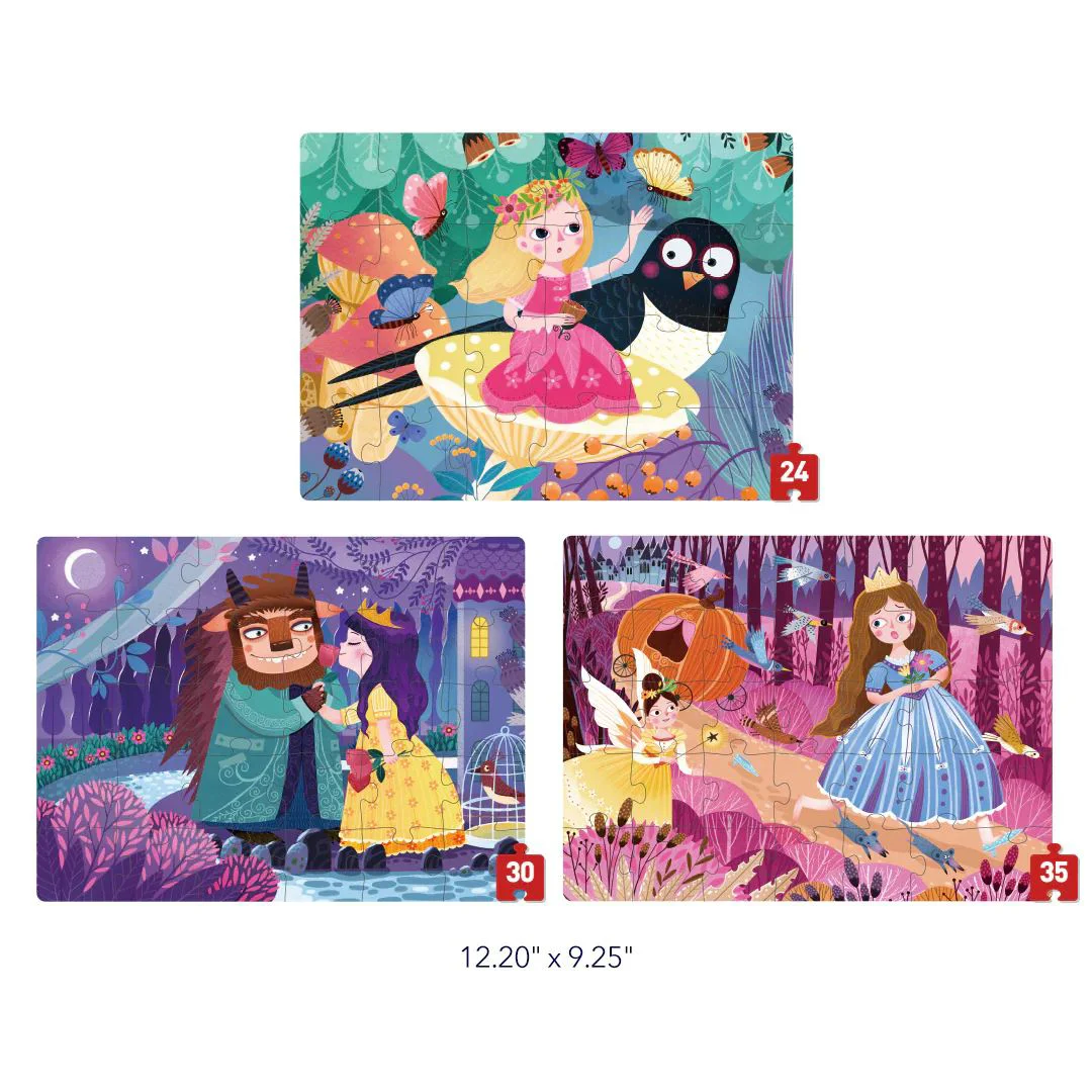 Серия пазлов Mideer Princess Adventures, 3 в 1, уровень 3 foto