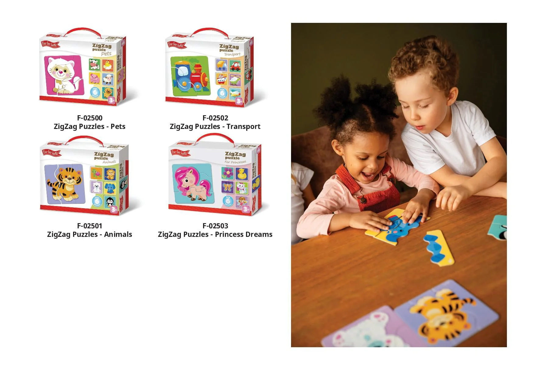 Puzzle ZigZag Animale domestice, 18 el. foto