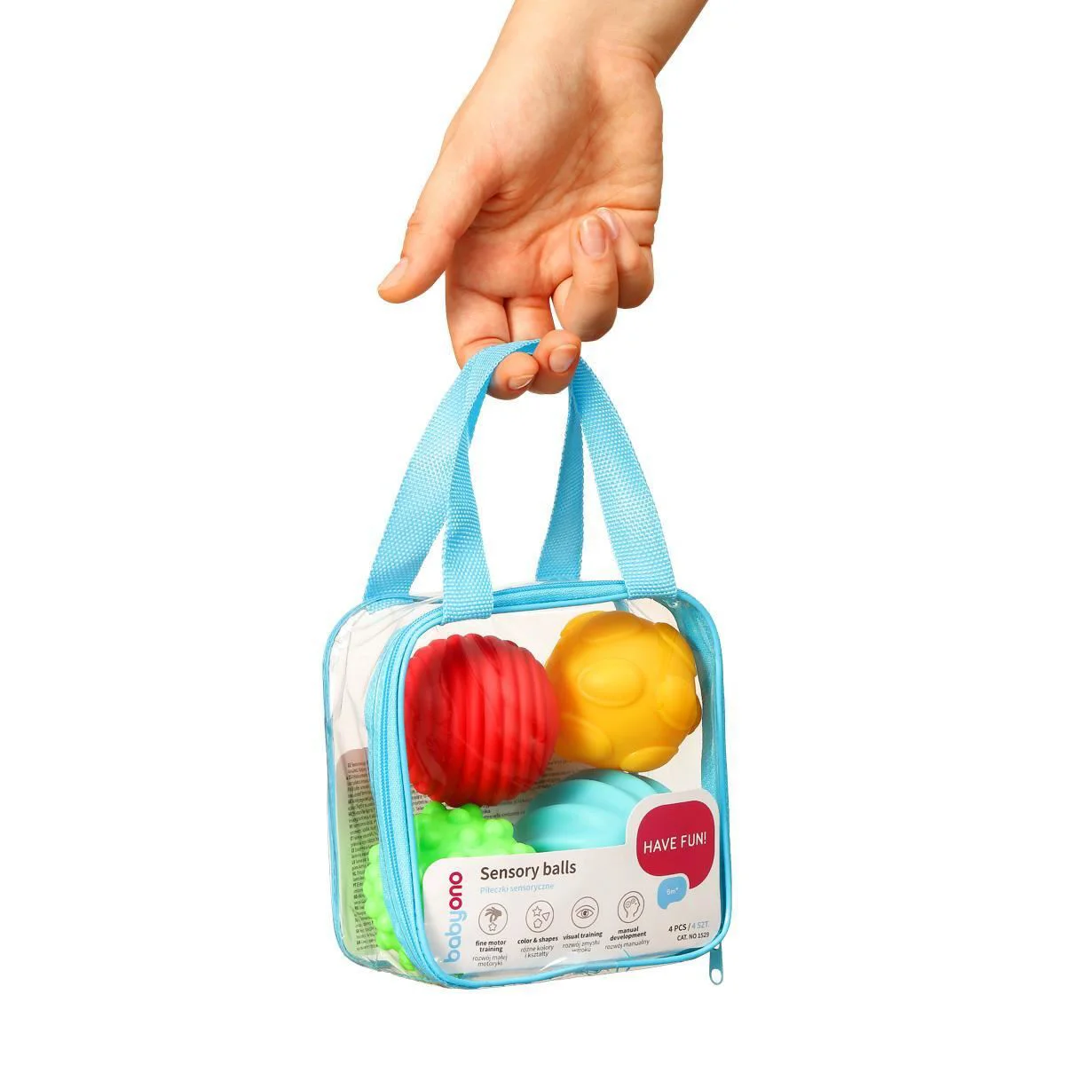 Сенсорные шарики BabyOno, 4 шт.