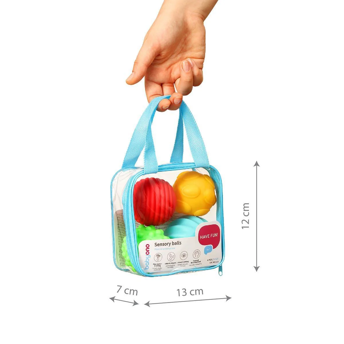 Сенсорные шарики BabyOno, 4 шт.