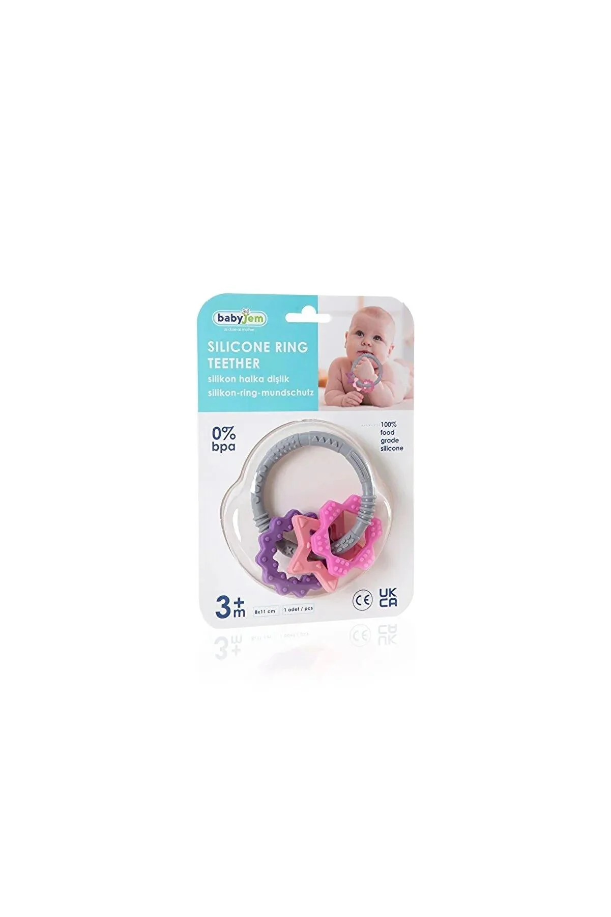 Силиконовый прорезыватель BabyJem Pink foto