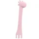 Силиконовая ложка KikkaBoo Giraffe Pink