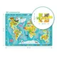 Puzzle Dodo Harta Observa Lumea Animalelor, 80 piese