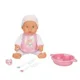 Papusa bebelus Dollz n More Bebelo Lunch Time, cu sunete si accesorii, 35 cm