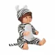 Papusa bebelus Dollz n More Bebelou in costum de leopard sau zabra, 40 cm