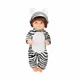 Papusa bebelus Dollz n More Bebelou in costum de leopard sau zabra, 40 cm