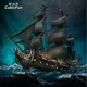 Puzzle 3D CubicFun Corabie de pirati cu iluminare LED, 293 el.