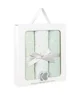 Pelinci de muselina KikkaBoo Swaddle Leaves Mint, 100x100 cm, 3 buc.