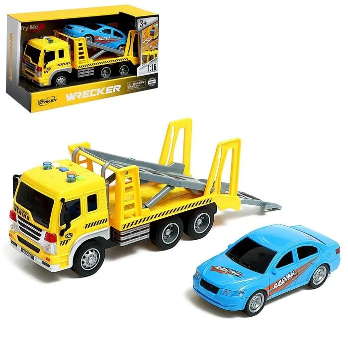 Transportor auto cu masina Wenyi, 1:16 foto