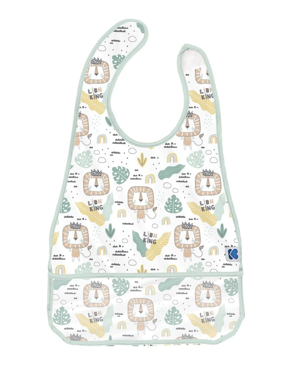 Водонепроницаемый нагрудник с карманом KikkaBoo Savanna Pattern Mint foto