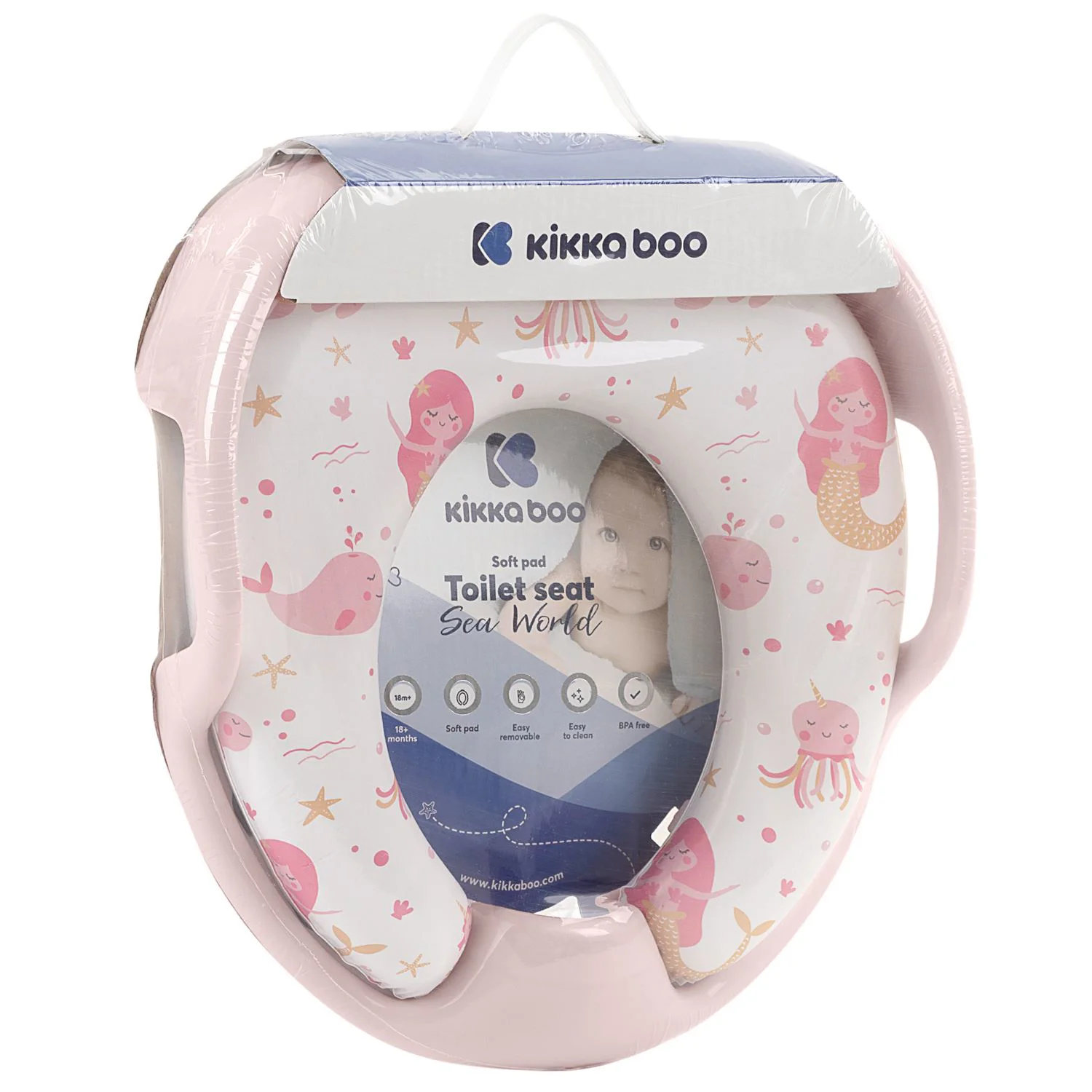 Мягкий адаптер для унитаза KikkaBoo Sea World Pink