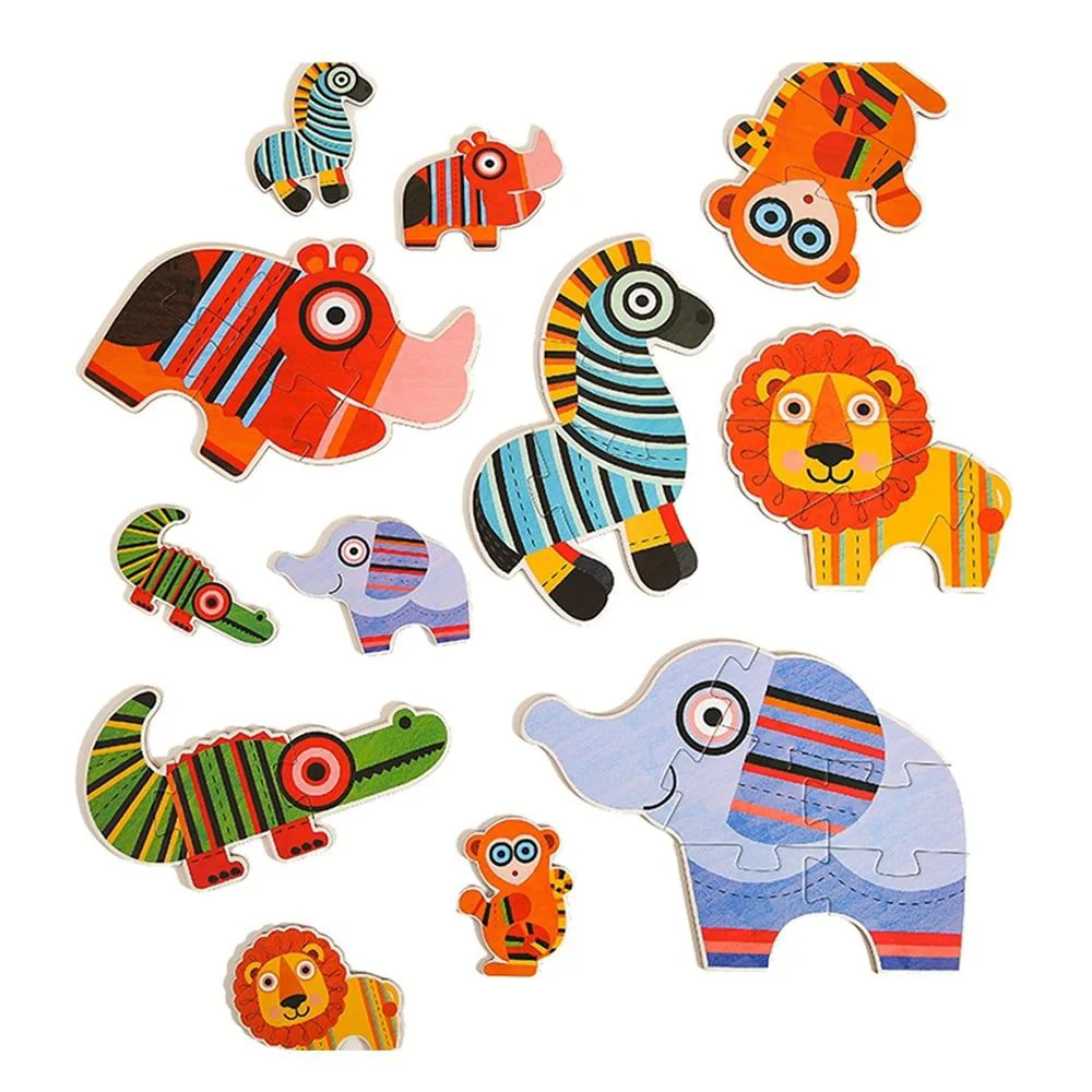 Primul puzzle Mideer Animale salbatice foto