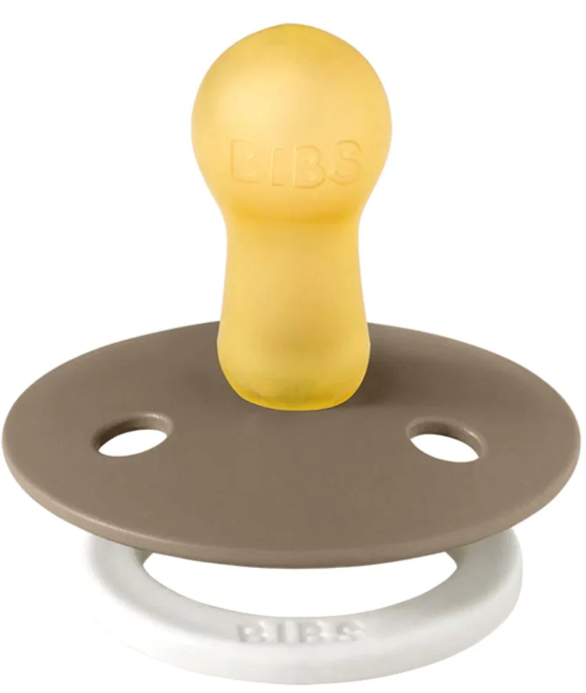 Suzeta rotunda BIBS Dark Oak Night din latex (0-6 luni) foto