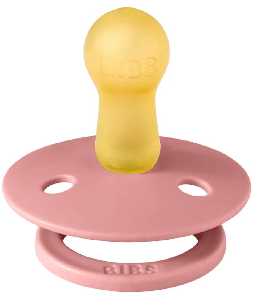 Suzeta rotunda BIBS Dusty Pink din latex (6-18 luni) foto