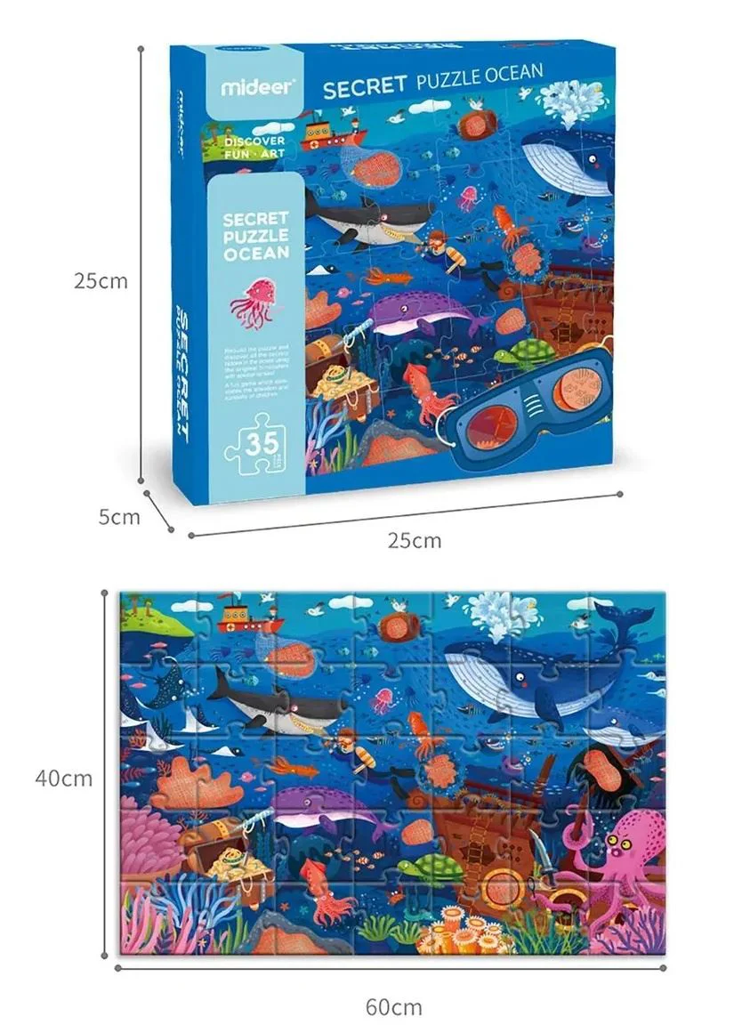 Puzzle cu taine Mideer Oceanul, 35 el.