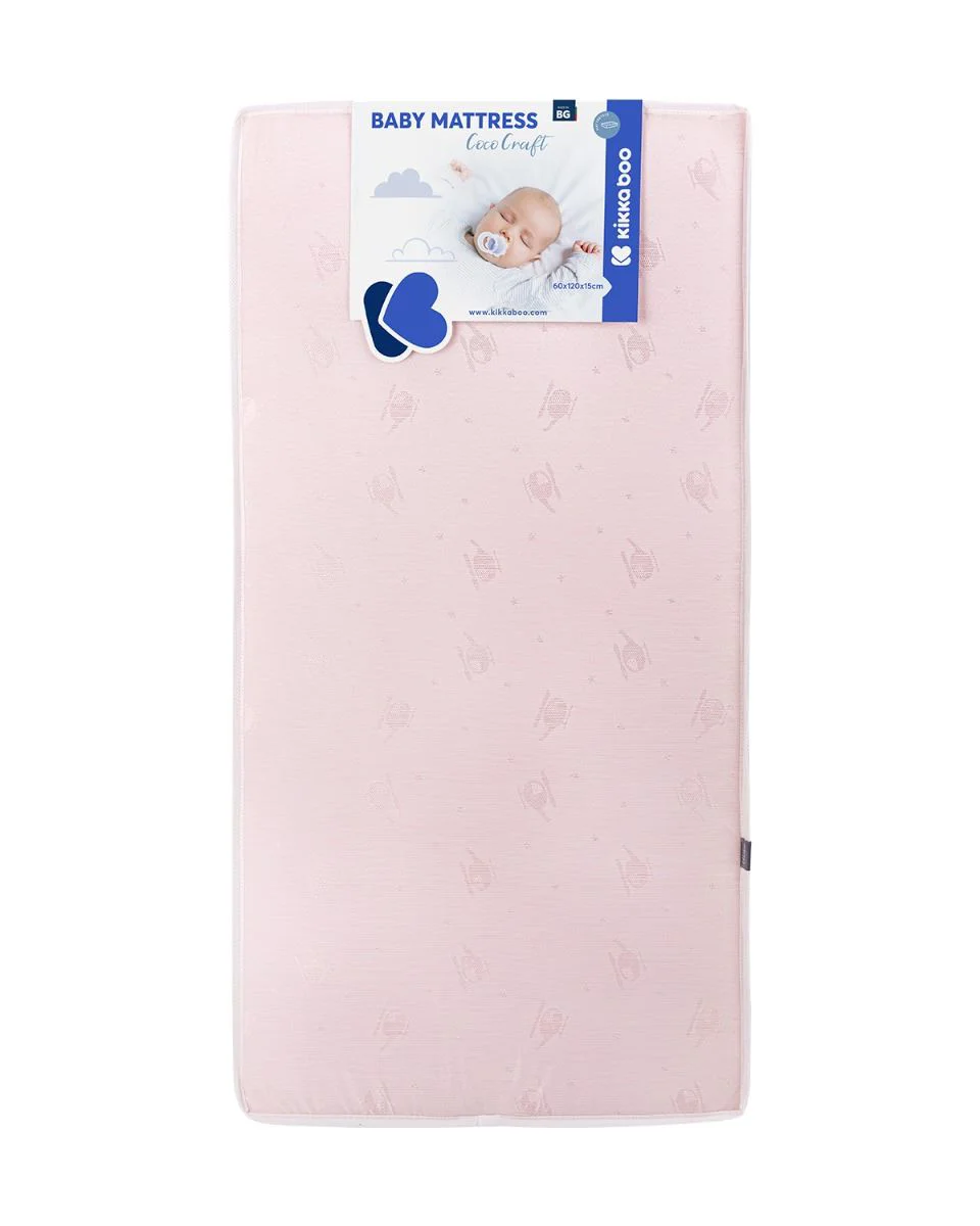 Saltea pentru patut KikkaBoo CocoCraft Helicopter Pink, 120x60x15 cm foto