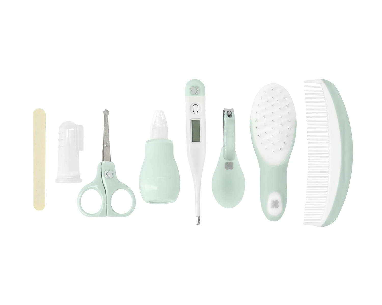 Set ingrijire bebelusi cu 8 piese KikkaBoo Grooming Set Mint
