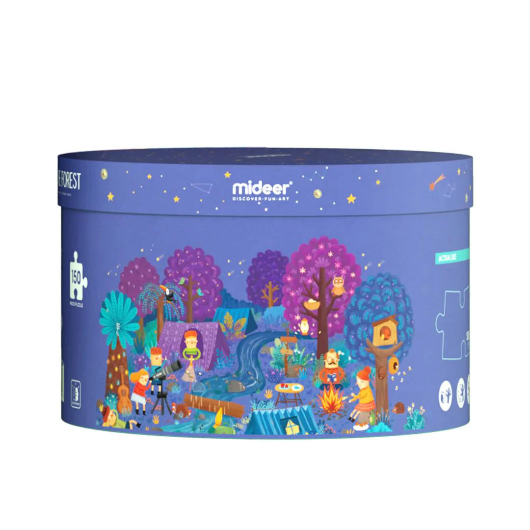 Круглый пазл Mideer День в лесу, 150 эл.