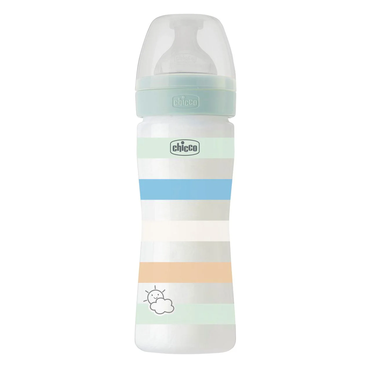 Biberon din plastic Chicco Boy cu tetina din silicon cu flux mediu, 250 ml foto
