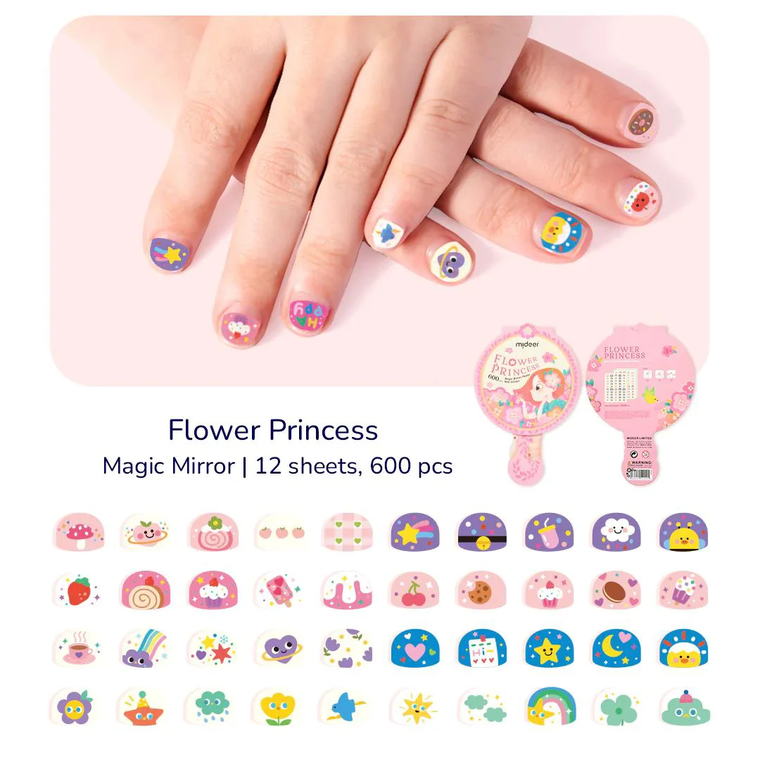Зеркало Mideer Flower Princess и наклейки для ногтей foto