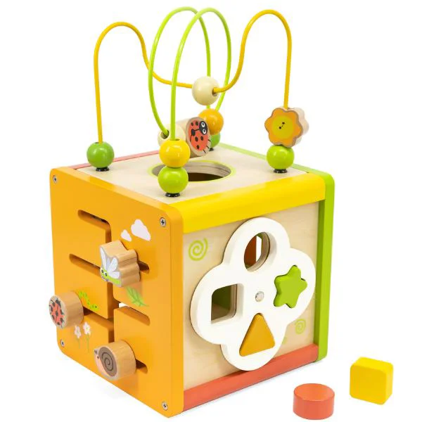 Деревянный бизикуб Viga Toys "Игровой куб 5 в 1”