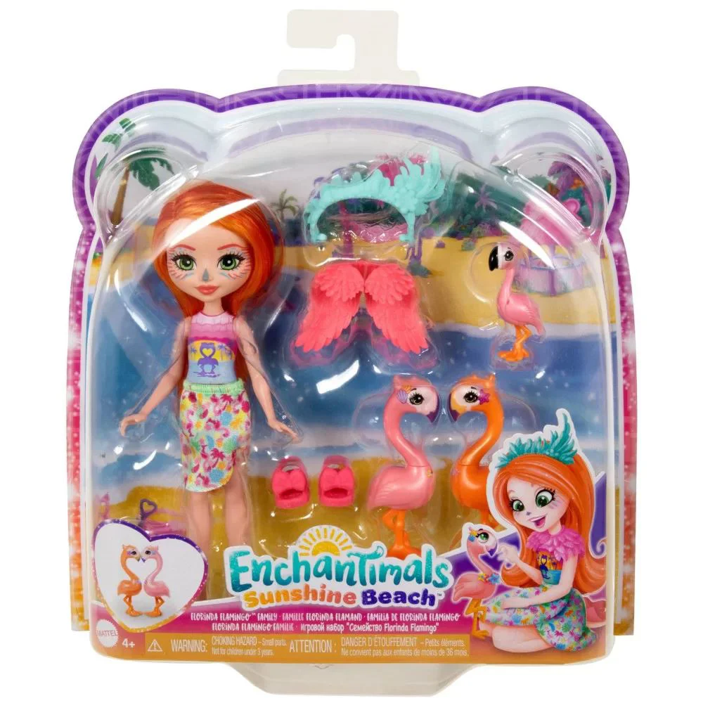 Set Enchantimals Familia Florinda Flamingo