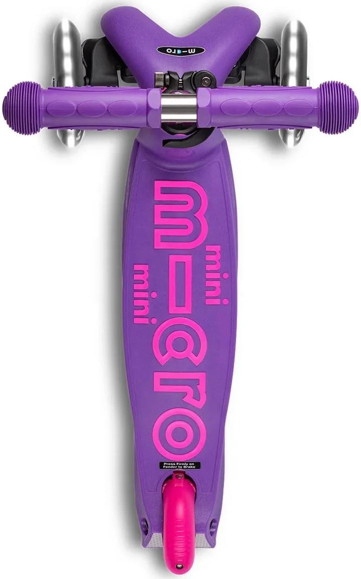 Самокат Micro Mini Deluxe LED Purple Pink