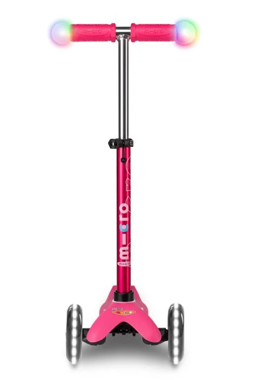 Trotineta Micro Mini Deluxe Magic LED Pink