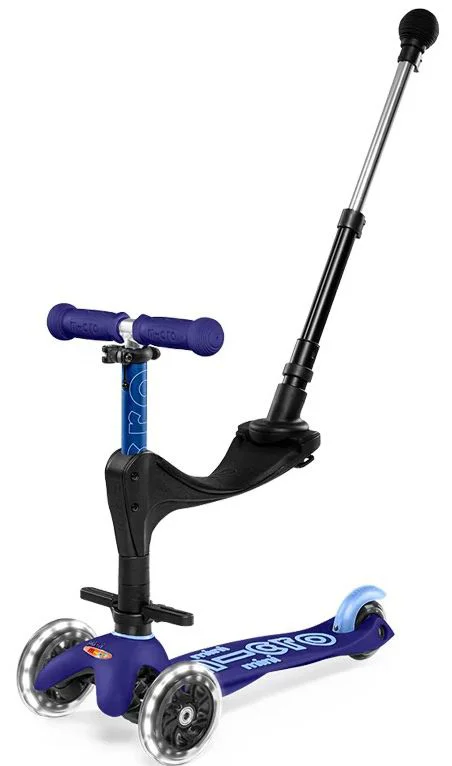 Trotineta Micro Mini 3 in 1 Deluxe Plus LED Blue foto