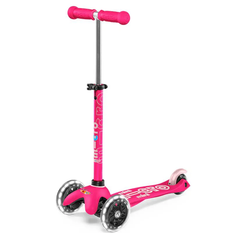 Самокат Micro Mini 3 в 1 Deluxe Plus LED Pink foto