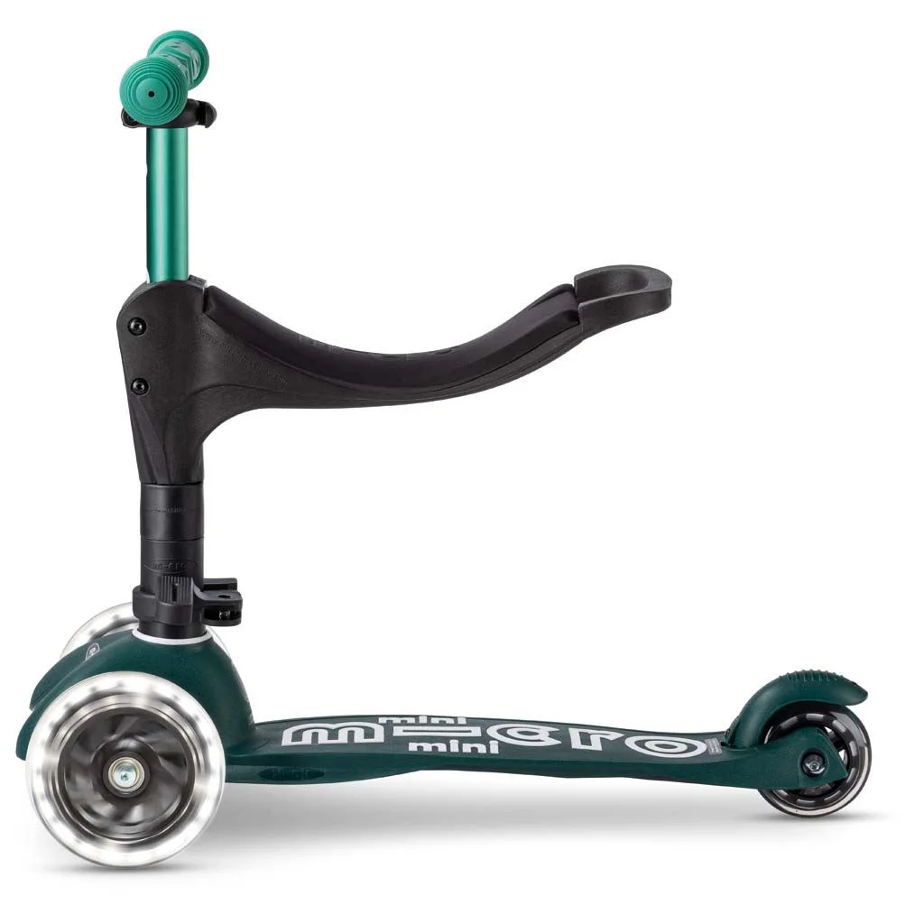 Trotineta Micro Mini 3 in 1 Deluxe ECO LED Green
