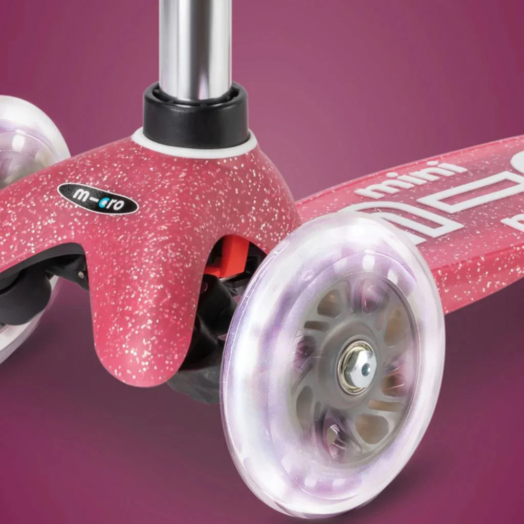 Trotineta Micro Mini Deluxe Fairy Glitter LED Pink