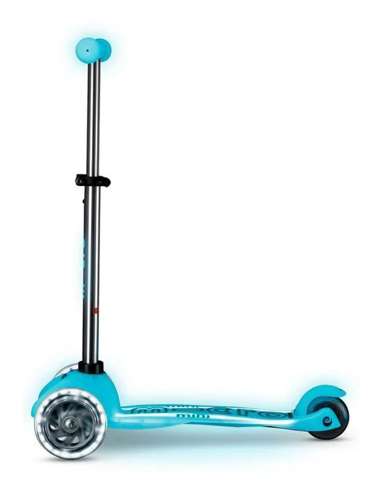Trotineta Micro Mini Deluxe Glow LED Plus Artic Blue foto