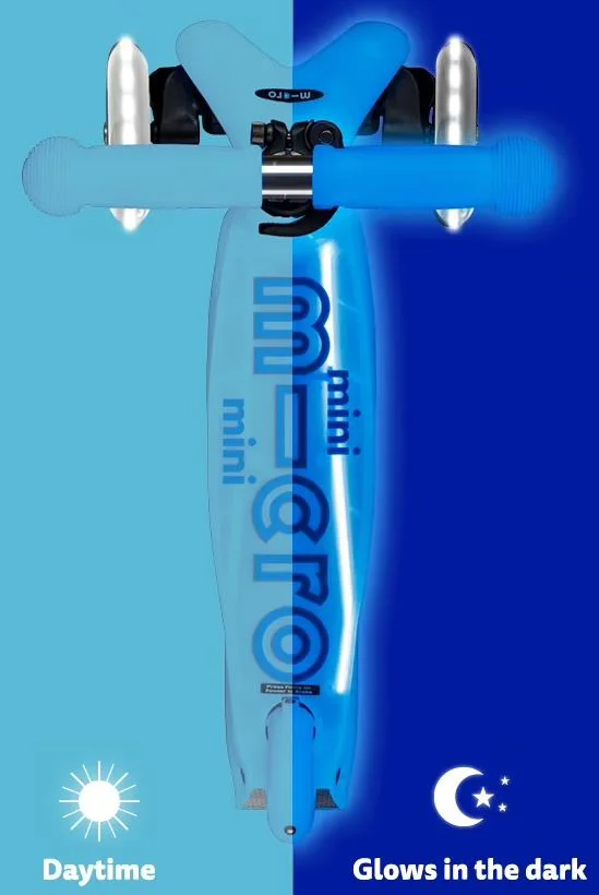 Trotineta Micro Mini Deluxe Glow LED Plus Artic Blue foto