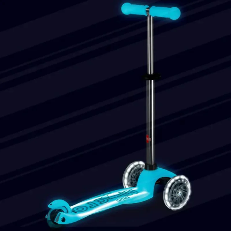 Самокат Micro Mini Deluxe Glow LED Plus Glacier Aqua foto