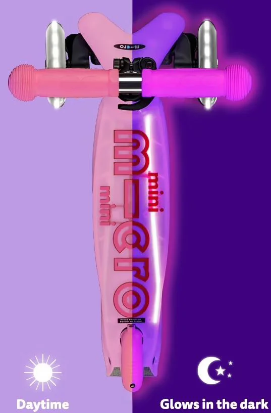 Trotineta Micro Mini Deluxe Glow LED Frosty Pink foto
