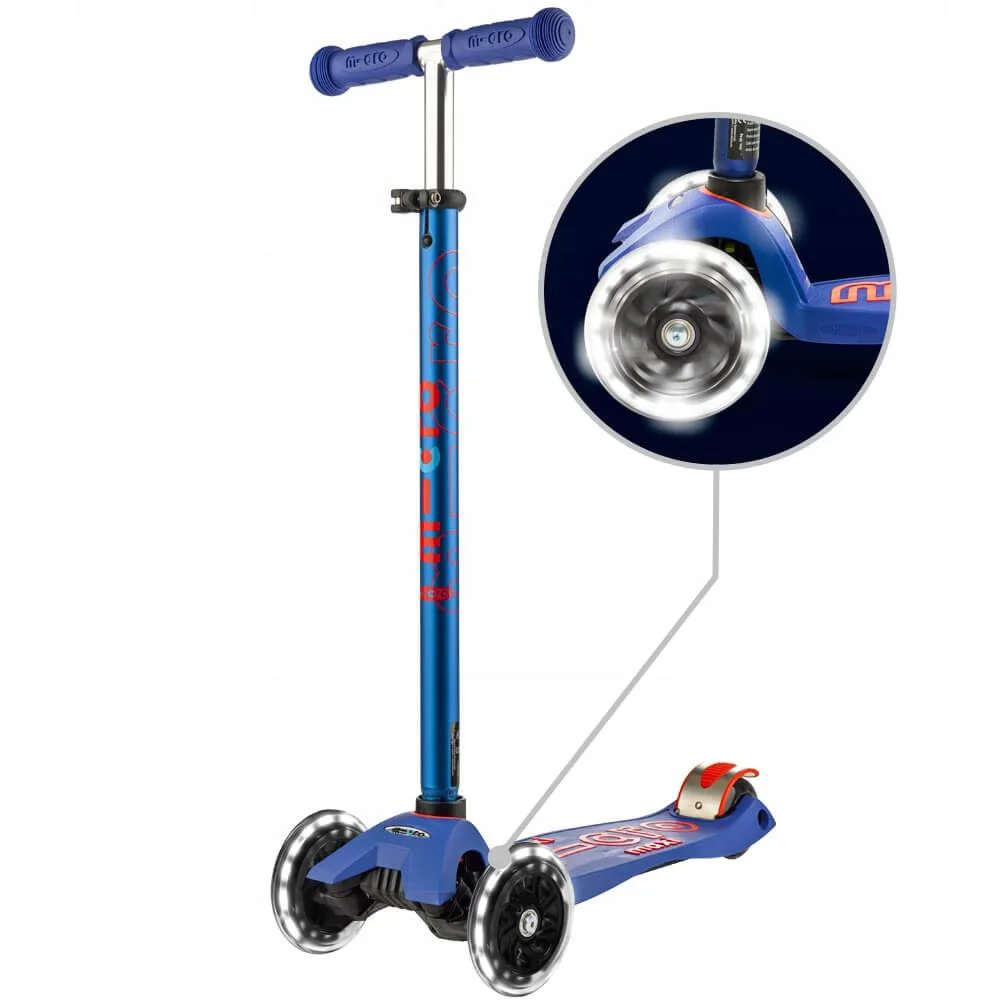 Trotineta Micro Maxi Deluxe LED Blue foto