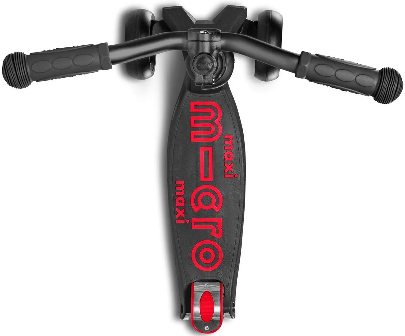 Trotineta Micro Maxi Deluxe Pro LED Black Red foto
