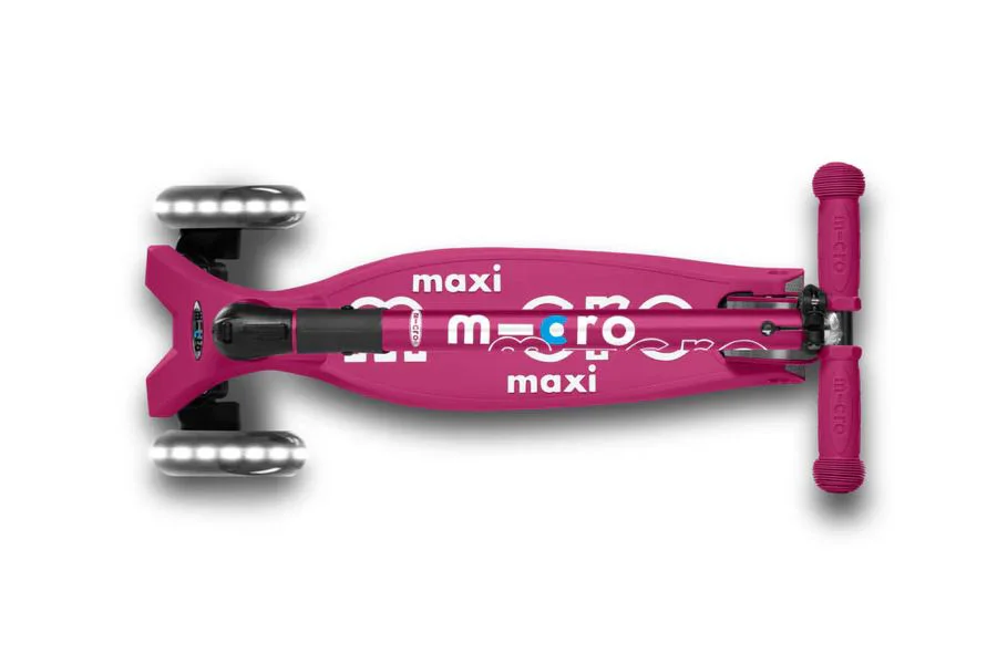 Trotineta pliabila Micro Maxi Deluxe Foldable LED Berry Red foto
