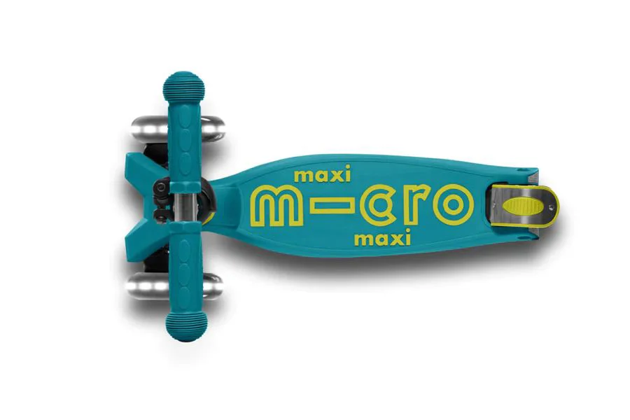 Складной самокат Micro Maxi Deluxe Foldable LED Petrol Green foto